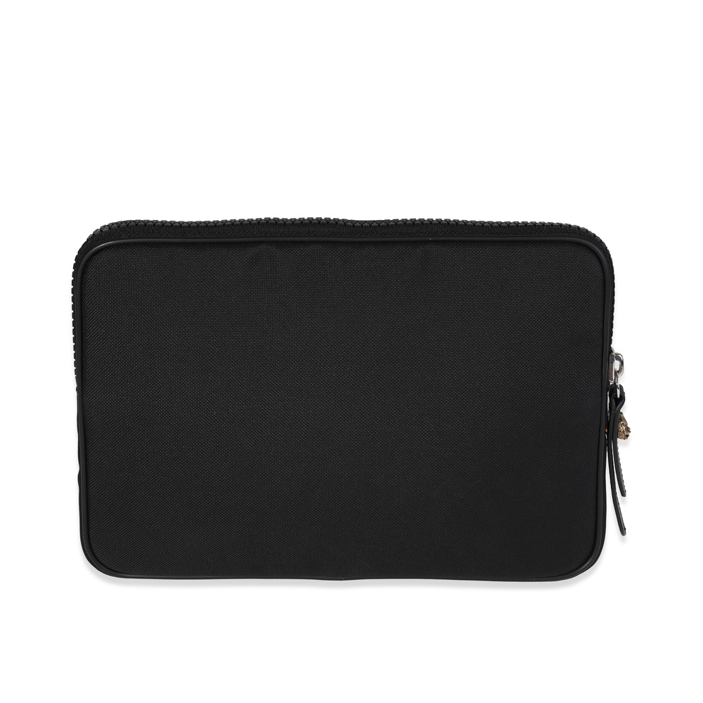 Gucci Black Embroidered Techno Canvas Pouch - Picture 3 of 7